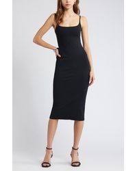 Open Edit - Smooth Edit Strappy Midi Slipdress - Lyst