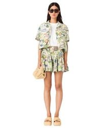 Maje - Patterned Cropped Shirt - Lyst