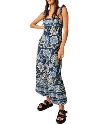 Free People - Bali Albright Floral Cotton Jumpsuit - Lyst