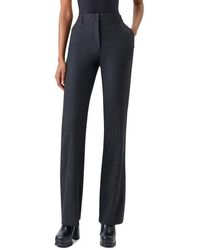 Akris - Marilyn High Waist Wool & Silk Flannel Pants - Lyst