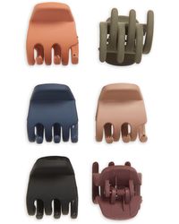 Tasha - Assorted 6-pack Resin Jaw Hair Clips - Lyst