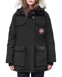 Canada Goose Expedition Hooded Down Parka With Genuine Coyote Fur Trim - Black