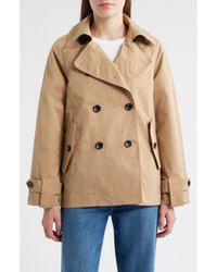 BCBGMAXAZRIA - Double Breasted Short Trench Coat - Lyst
