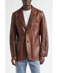 Second Layer - Saico Leather Blazer - Lyst