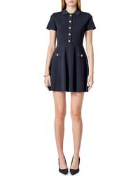 Endless Rose - Rib Jewel Button Fit & Flare Minidress - Lyst