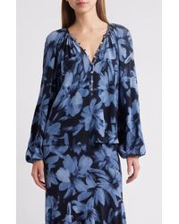 Rails - Indi Floral Print Peasant Top - Lyst