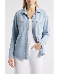 Beach Lunch Lounge - Tania Washed Cotton Blend French Terry Button-Up Shirt - Lyst
