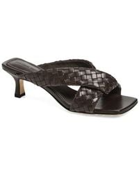 Bottega Veneta - Dark Leather Riva Mules - Lyst
