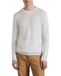 Rag & Bone - Harvey Crewneck Cotton & Linen Sweater - Lyst