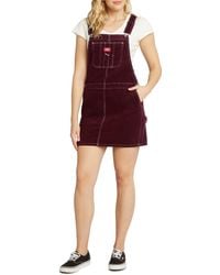 dickies red overall dress