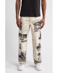 RENOWNED - All Seeing Print Straight Leg Jeans - Lyst