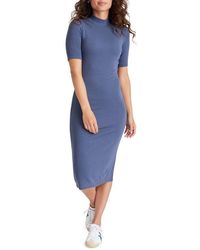 Marine Layer - Ribbed Tencel Lyocell Midi Dress - Lyst