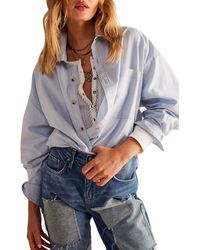 Free People - Freddie Oversize Cotton Button-up Shirt - Lyst
