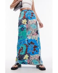 TOPSHOP - Resort Print Maxi Skirt - Lyst