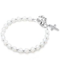 Tiny Blessings - Shimmer Crystal With Cross Bracelet - Lyst