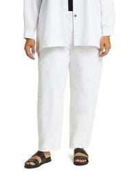 Eileen Fisher - Stretch Organic Cotton & Hemp Ankle Lantern Cargo Pants - Lyst