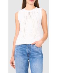 Halogen® - Open Stitch Sleeveless Sweater - Lyst