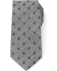 Cufflinks Inc. - Holiday Tree Silk & Linen Blend Herringbone Tie - Lyst