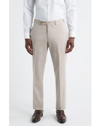 Jack Victor - Piero Flat Front Stretch Cotton & Wool Pants - Lyst