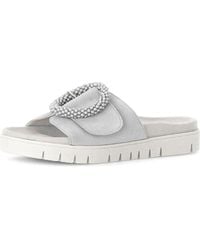 Gabor - Beaded Buckle Platform Slide Sandal - Lyst