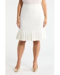 Kasper - Pleated Hem Pencil Skirt - Lyst