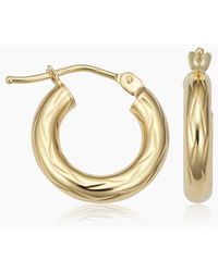 Oradina - 14K Day And Night Mini Hoops - Lyst