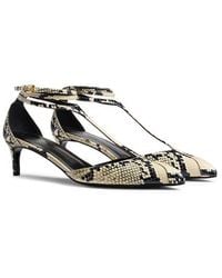 KHAITE - Mia Kitten Heel Pointed Toe T-Strap Pump - Lyst