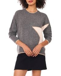 Vince Camuto - Star Detail Crewneck Sweater - Lyst