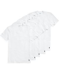Polo Ralph Lauren - 5-Pack Relaxed Fit Logo Embroidered V-Neck Undershirts - Lyst