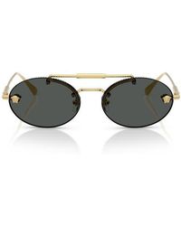 Versace - 56Mm Oval Sunglasses - Lyst