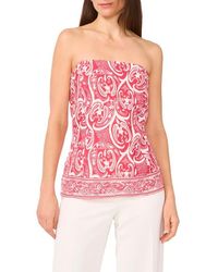 1.STATE - Date Paisley Print Strapless Top - Lyst