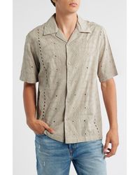 NN07 - Julio 5392 Eyelet Embroidered Camp Shirt - Lyst