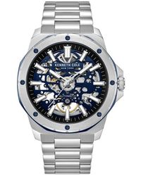 Kenneth Cole - The Hollis Skeleton Automatic Bracelet Watch, 45Mm - Lyst