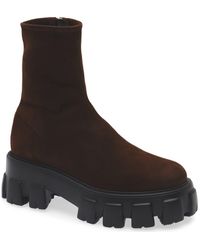 Prada - Monolith Lug Sole Bootie - Lyst