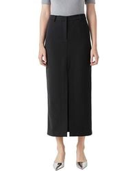 Grey Lab - Front Slit Mid Rise Maxi Skirt - Lyst