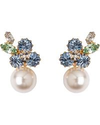 Jennifer Behr - Vivi Crystal & Faux Pearl Drop Earrings - Lyst