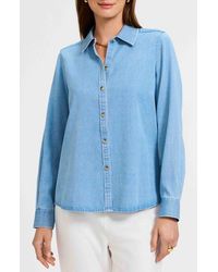 Foxcroft - Hampton Denim Shirt - Lyst