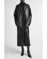 Stand Studio - Oceana Reptile Embossed Faux Leather Coat - Lyst