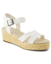 TOMS - Audrey Ankle Strap Espadrille Platform Wedge Sandal - Lyst