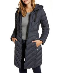 Bernardo Packable Hooded Walker Coat, Grey - Gray