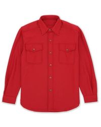 Fortela - Cpo Flannel Wool Overshirt - Lyst