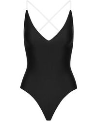 Ansea - The Reversible Tie Back One Piece - Lyst
