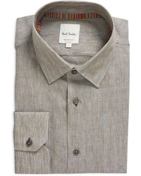 Paul Smith - Tailored Fit Linen Dress Shirt - Lyst
