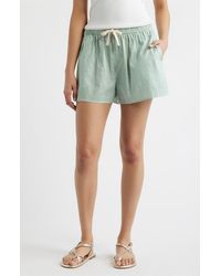 Bernardo - Stripe Cotton Drawstring Shorts - Lyst