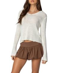Edikted - Mai Hooded Relaxed Lightweight Sweater - Lyst