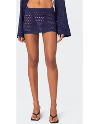 Edikted - Celena Open Knit Cover-Up Miniskirt - Lyst