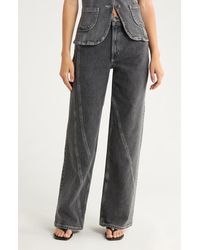 Rails - Getty High Waist Twist Seam Wide Leg Jeans - Lyst