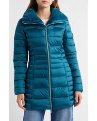 Save The Duck - Caroline Water Repellent Satin Puffer Jacket - Lyst