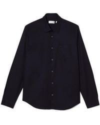 Lacoste - Regular Fit Solid Poplin Button-Up Shirt - Lyst