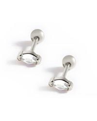 Mint & Lily - Marquis Gemstone Sleeper Stud Earrings - Lyst